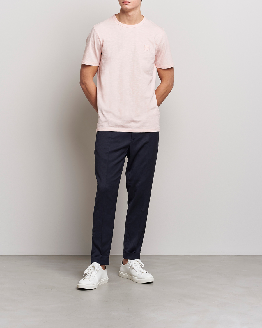 Herr | T-Shirts | BOSS ORANGE | Tegood Slub Crew Neck T-Shirt Open Pink