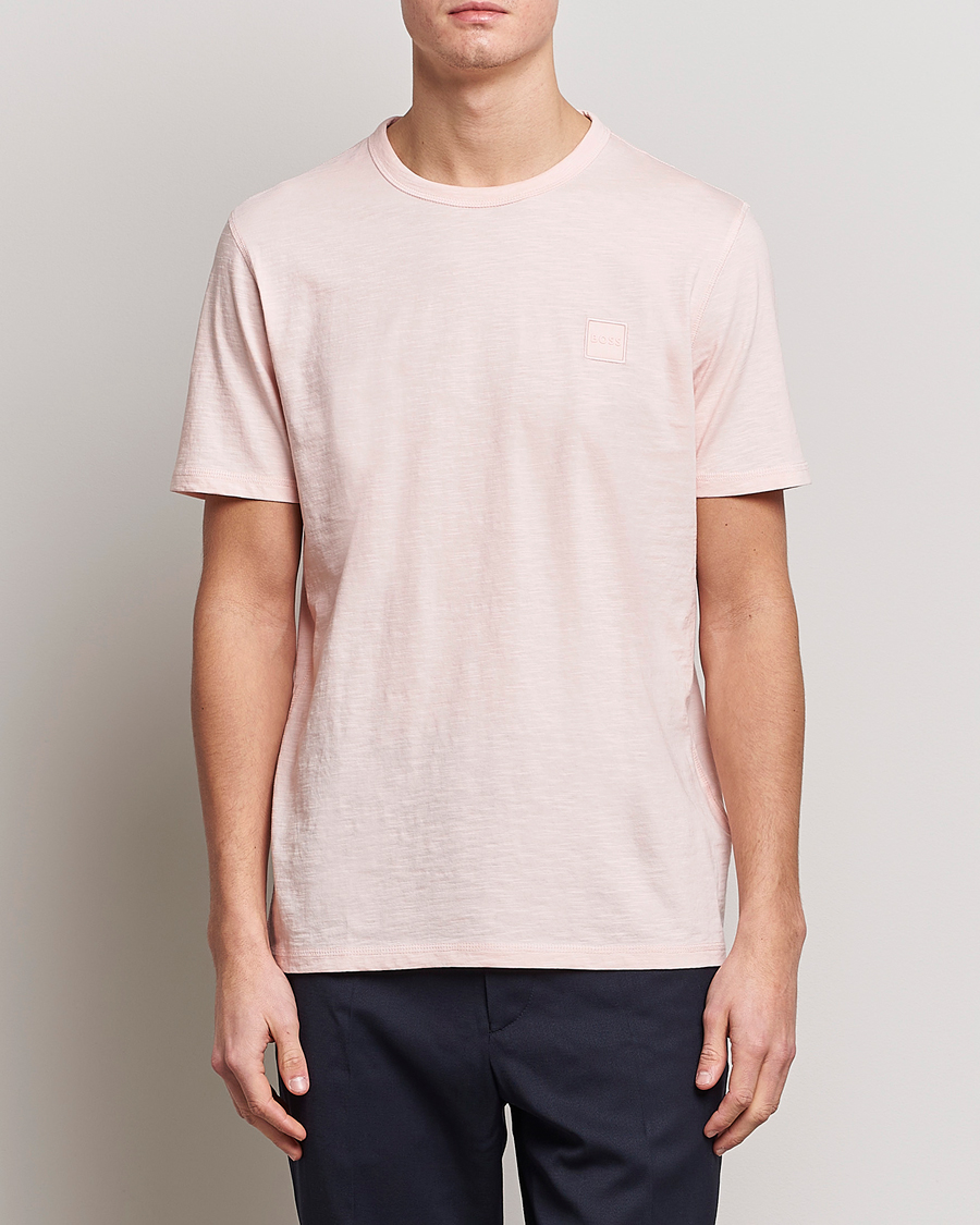 Herr | BOSS | BOSS Casual | Tegood Slub Crew Neck T-Shirt Open Pink