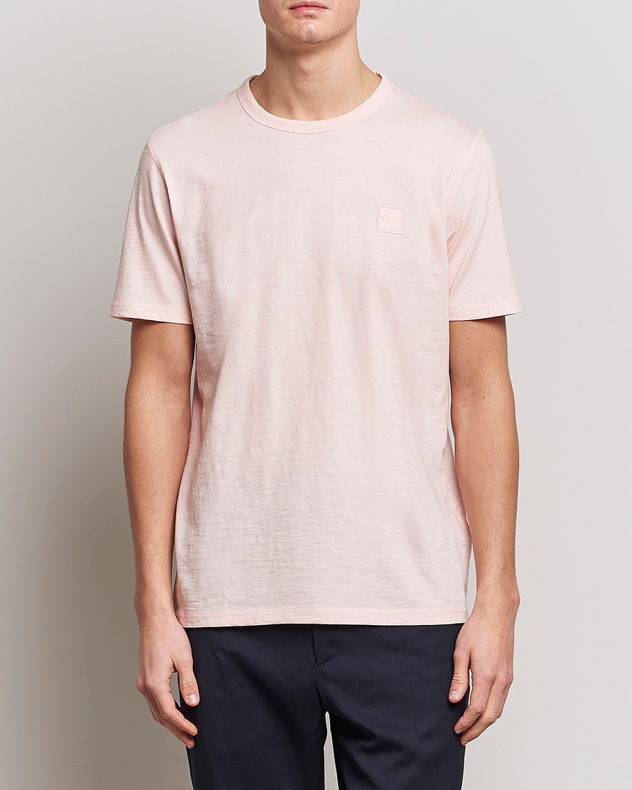 Herr | T-Shirts | BOSS ORANGE | Tegood Slub Crew Neck T-Shirt Open Pink