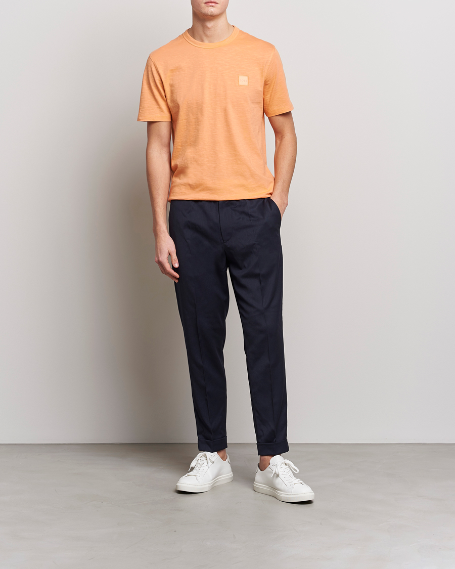 Herr | T-Shirts | BOSS ORANGE | Tegood Slub Crew Neck T-Shirt Pastel Orange