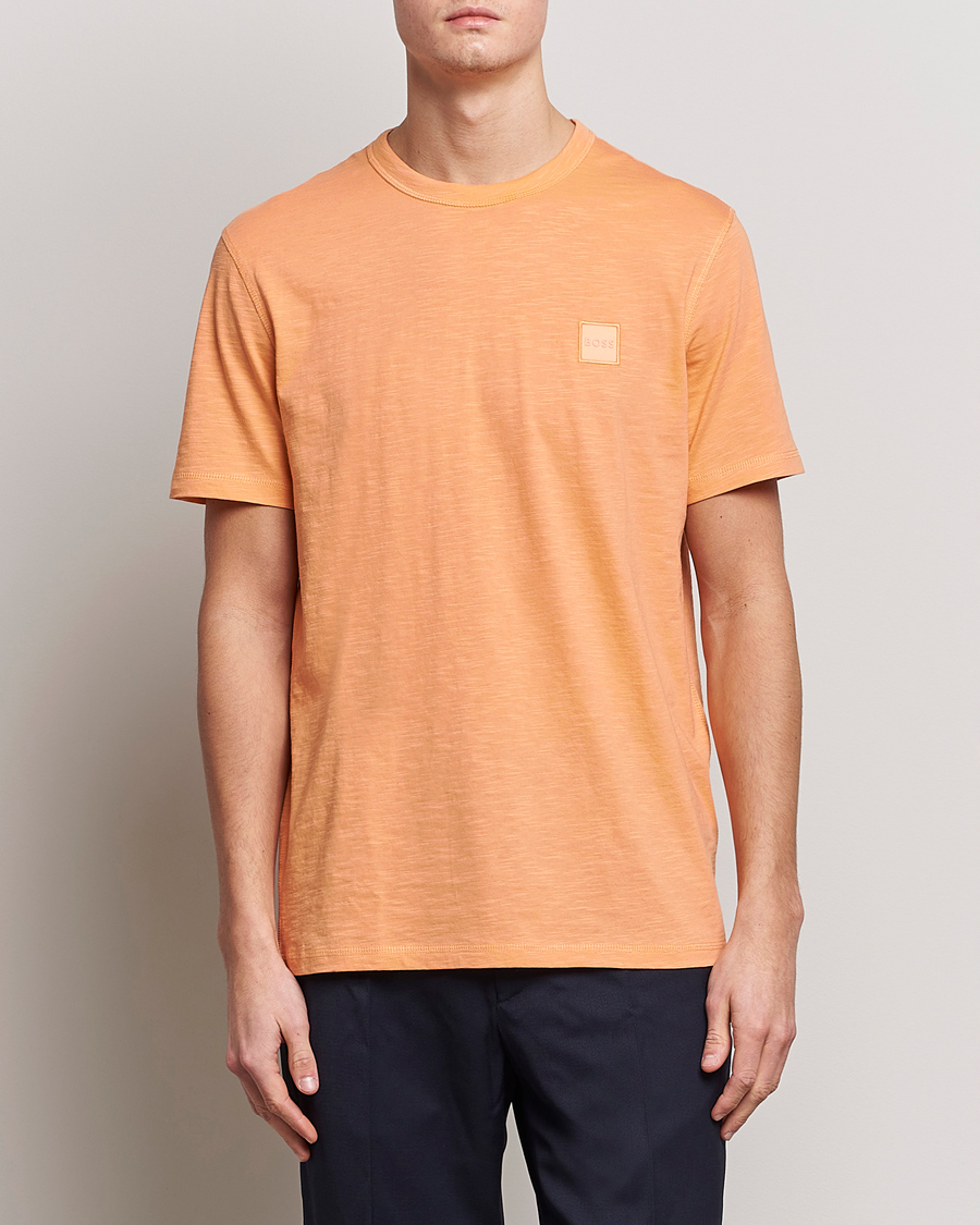 Herr | T-Shirts | BOSS ORANGE | Tegood Slub Crew Neck T-Shirt Pastel Orange
