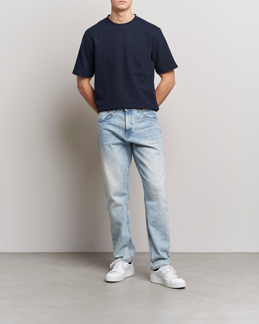 Herr | T-Shirts | BOSS ORANGE | Tempesto Knitted Crew Neck T-Shirt Dark Blue