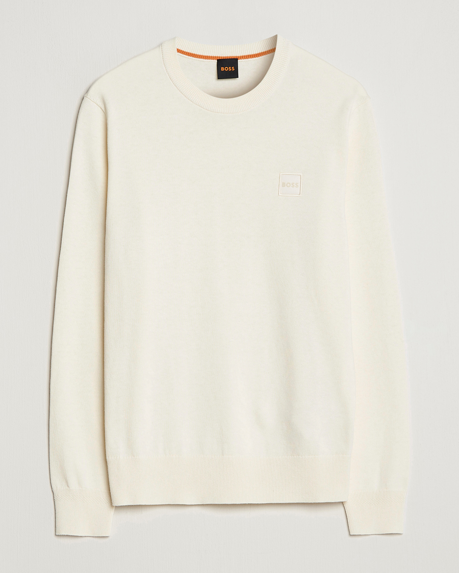 Herr | Tröjor | BOSS ORANGE | Kanovano Knitted Sweater Light Beige