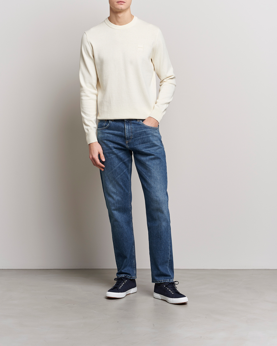 Herr | Tröjor | BOSS ORANGE | Kanovano Knitted Sweater Light Beige