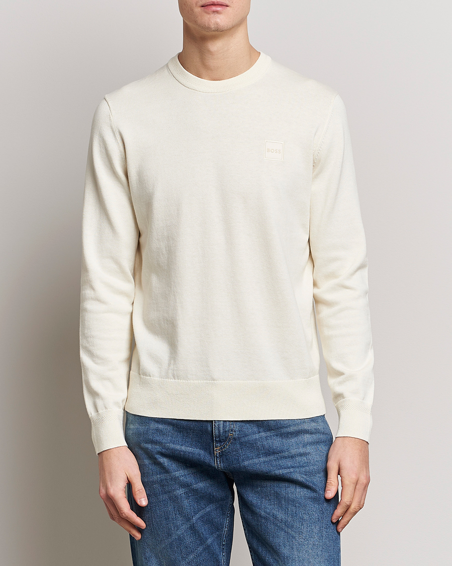 Herr | Tröjor | BOSS ORANGE | Kanovano Knitted Sweater Light Beige