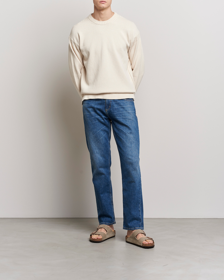 Herr | Tröjor | BOSS ORANGE | Arcott Knitted Sweater Open White