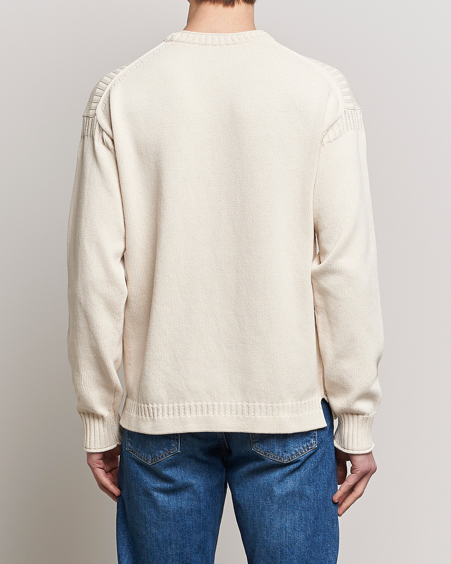 Herr | Tröjor | BOSS ORANGE | Arcott Knitted Sweater Open White