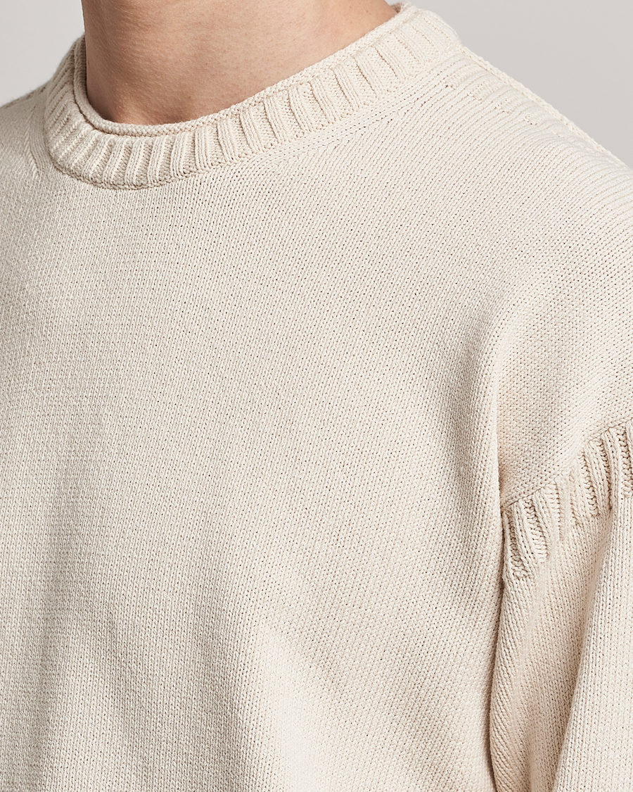 Herr | Tröjor | BOSS ORANGE | Arcott Knitted Sweater Open White
