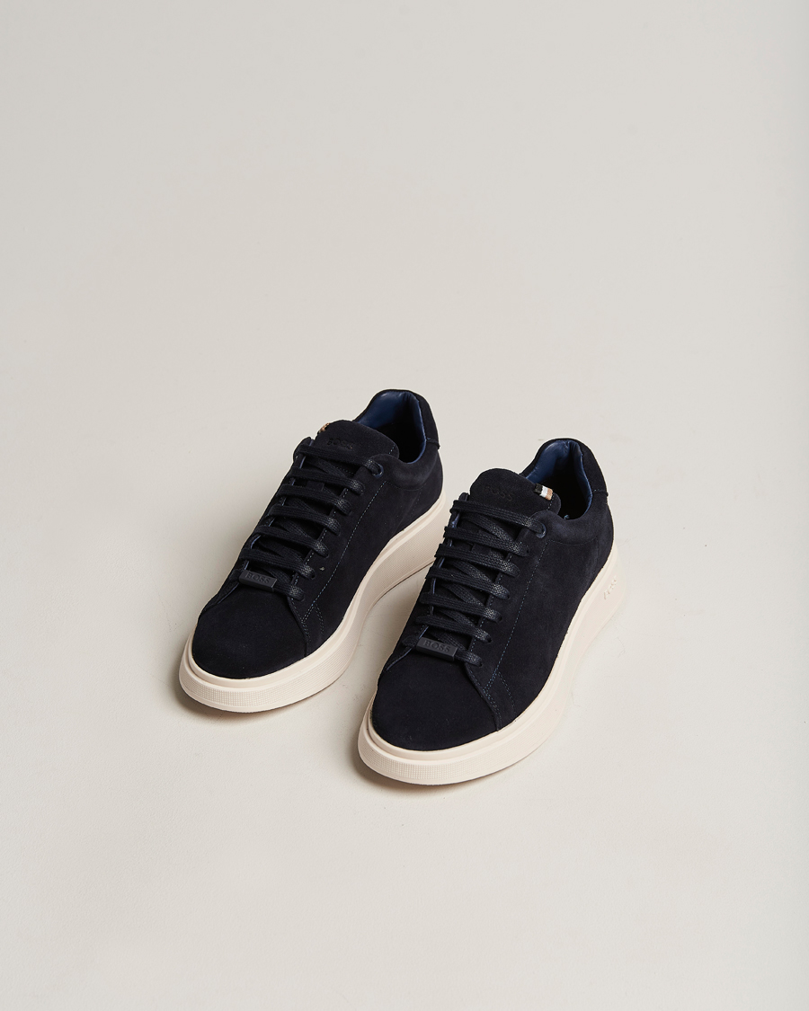 Herr | Bulton Suede Sneaker Dark Blue | BOSS BLACK | Bulton Suede Sneaker Dark Blue