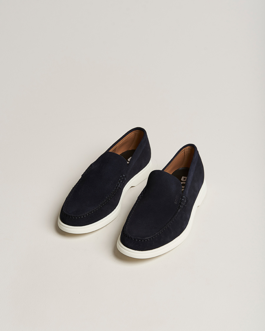 Herr | Sienne Suede Loafer Dark Blue | BOSS BLACK | Sienne Suede Loafer Dark Blue