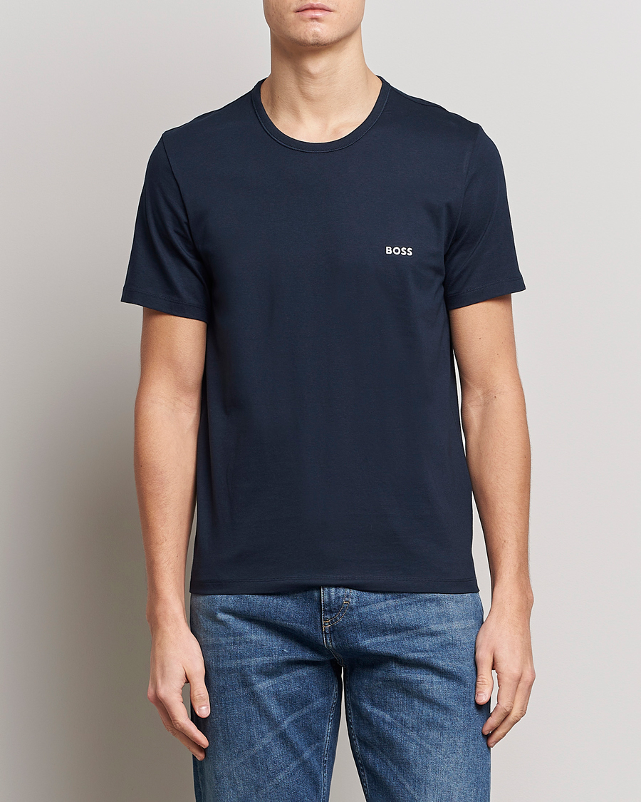 Herr | T-Shirts | BOSS BLACK | 3-Pack Crew Neck T-Shirt Navy/Green/White