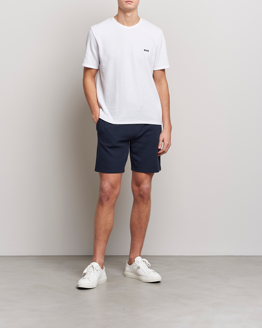 Herr | Shorts | BOSS BLACK | Waffle Logo Shorts Dark Blue