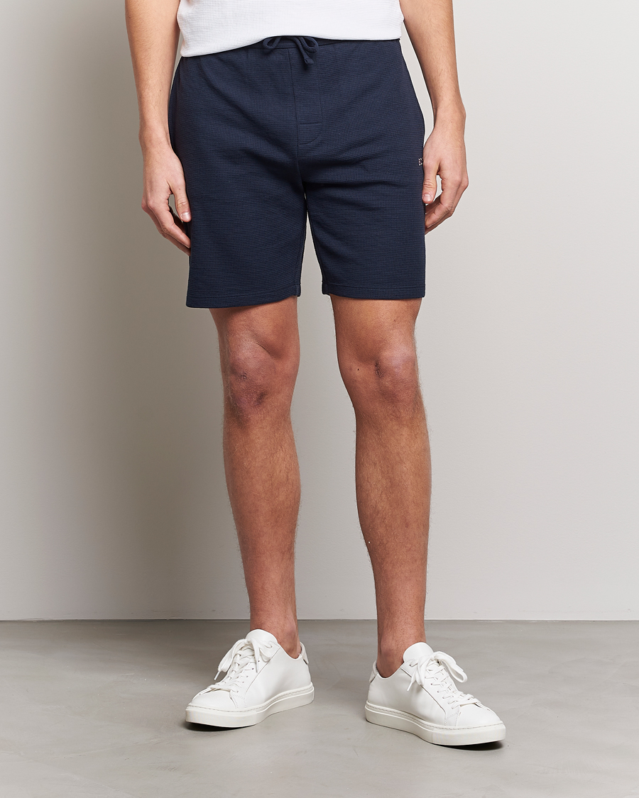Herr | Shorts | BOSS BLACK | Waffle Logo Shorts Dark Blue