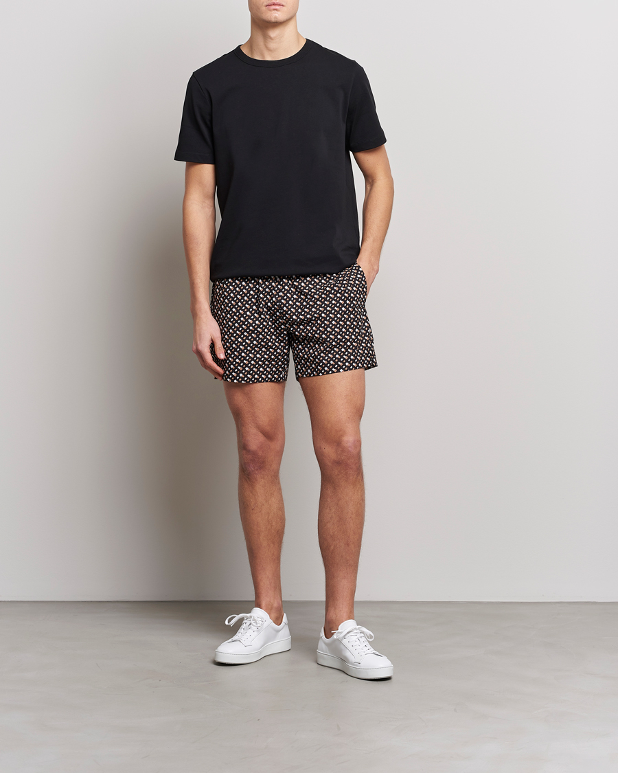 Herr | Badbyxor | BOSS BLACK | Manu Monogram Logo Swimshorts Black