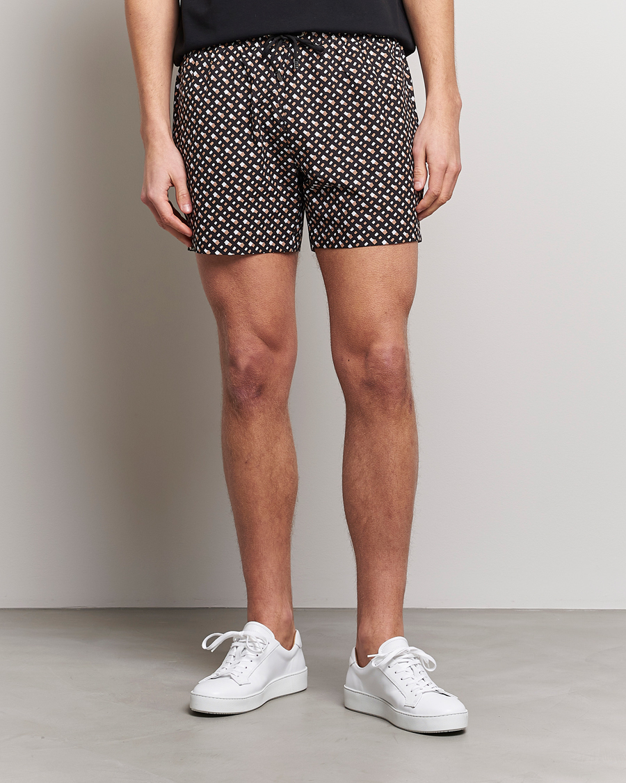 Herr |  | BOSS BLACK | Manu Monogram Logo Swimshorts Black