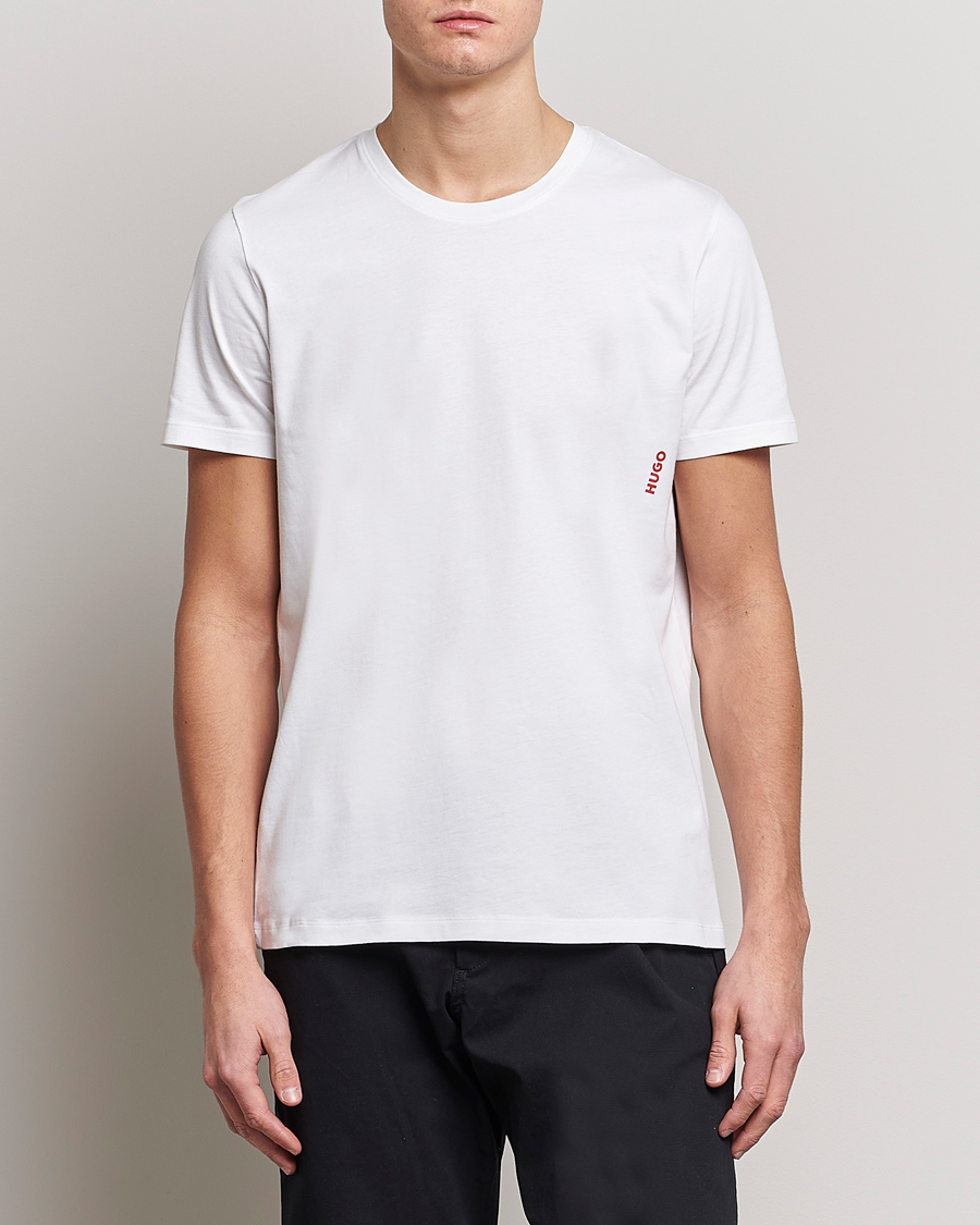 Herr | HUGO | HUGO | 2-Pack Logo Crew Neck T-Shirt White