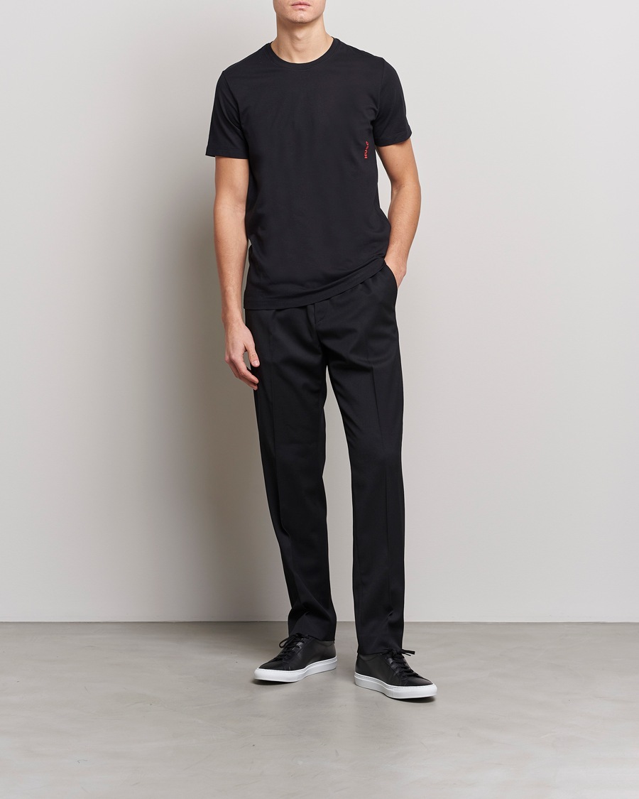 Herr | T-Shirts | HUGO | 2-Pack Logo Crew Neck T-Shirt White/Black