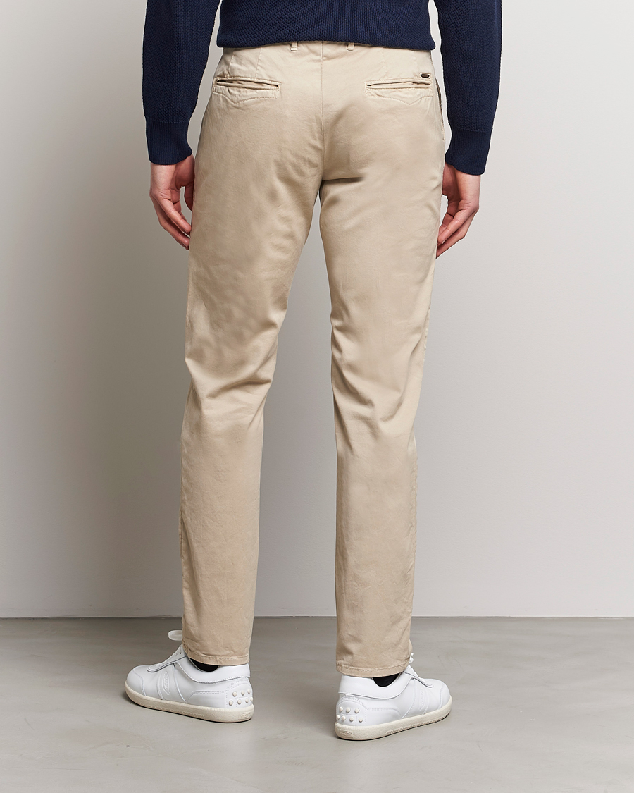 Herr | Byxor | Incotex | Slim Fit Garment Dyed Slacks Beige