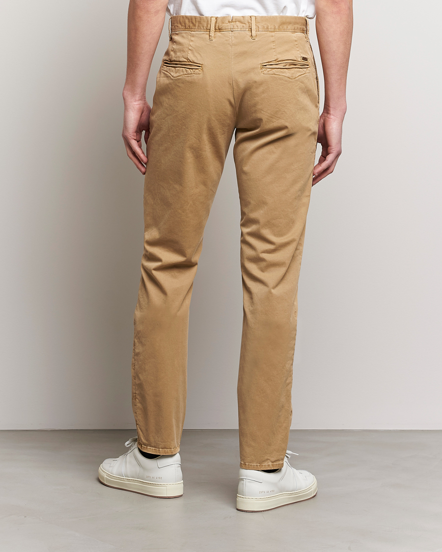 Herr | Byxor | Incotex | Slim Fit Garment Dyed Slacks Khaki