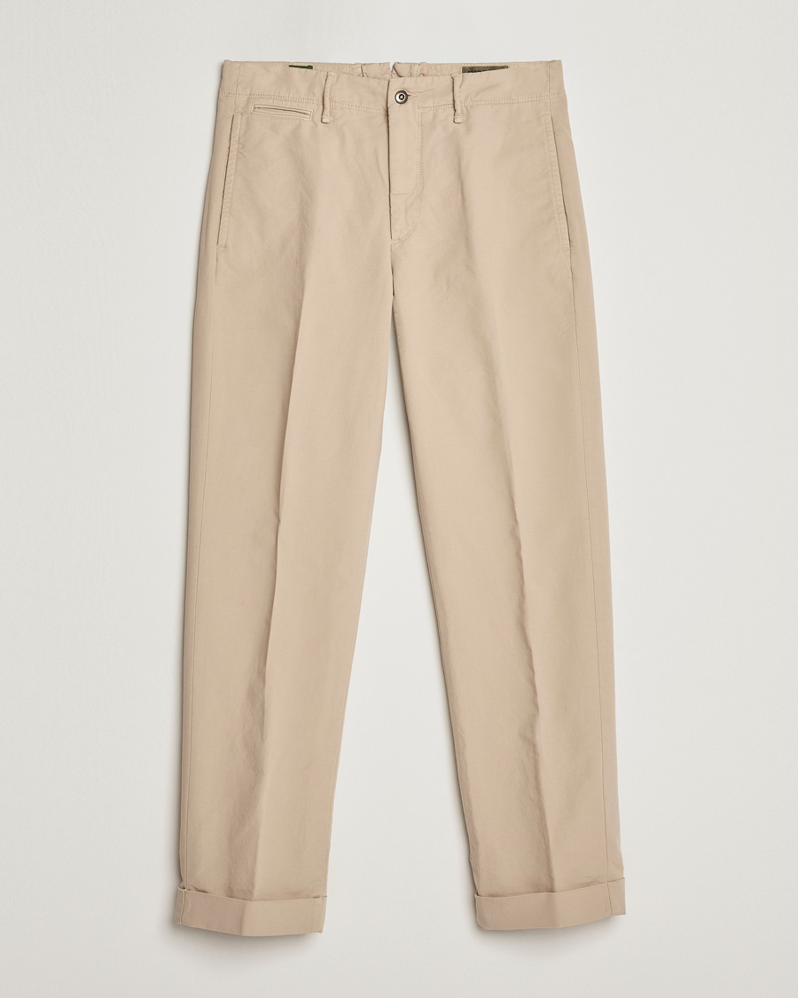 Herr | Byxor | Incotex | Regular Fit Cotton Stretch Slacks Beige