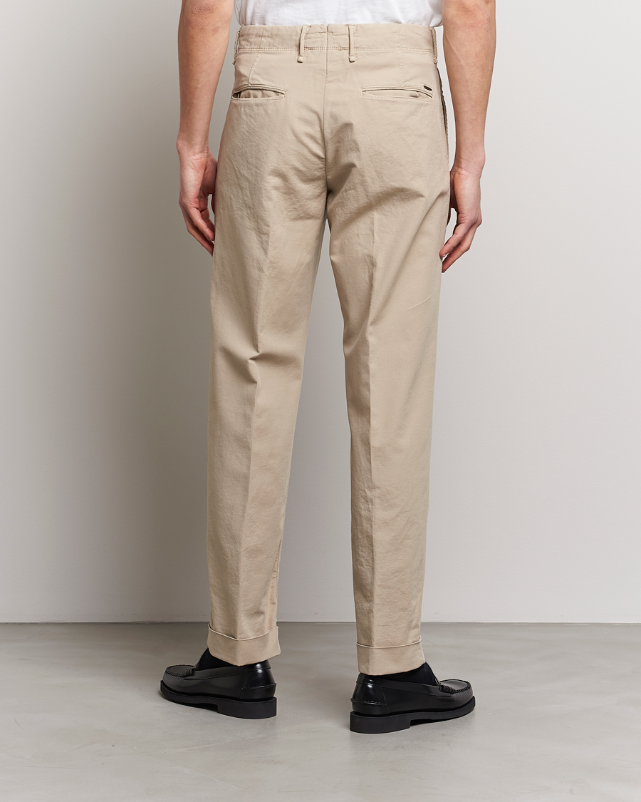 Herr | Byxor | Incotex | Regular Fit Cotton Stretch Slacks Beige