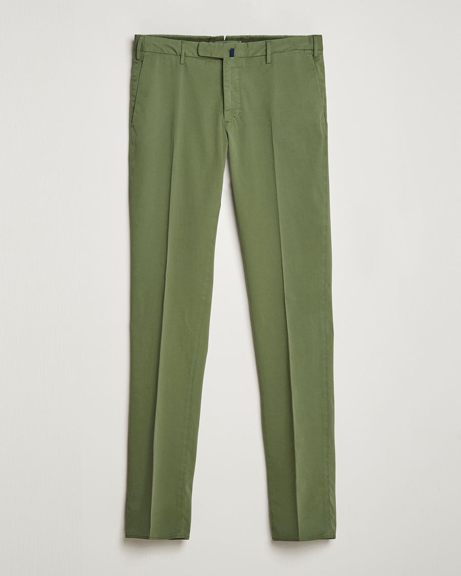 Herr | Byxor | Incotex | Slim Fit Comfort Chinos Olive