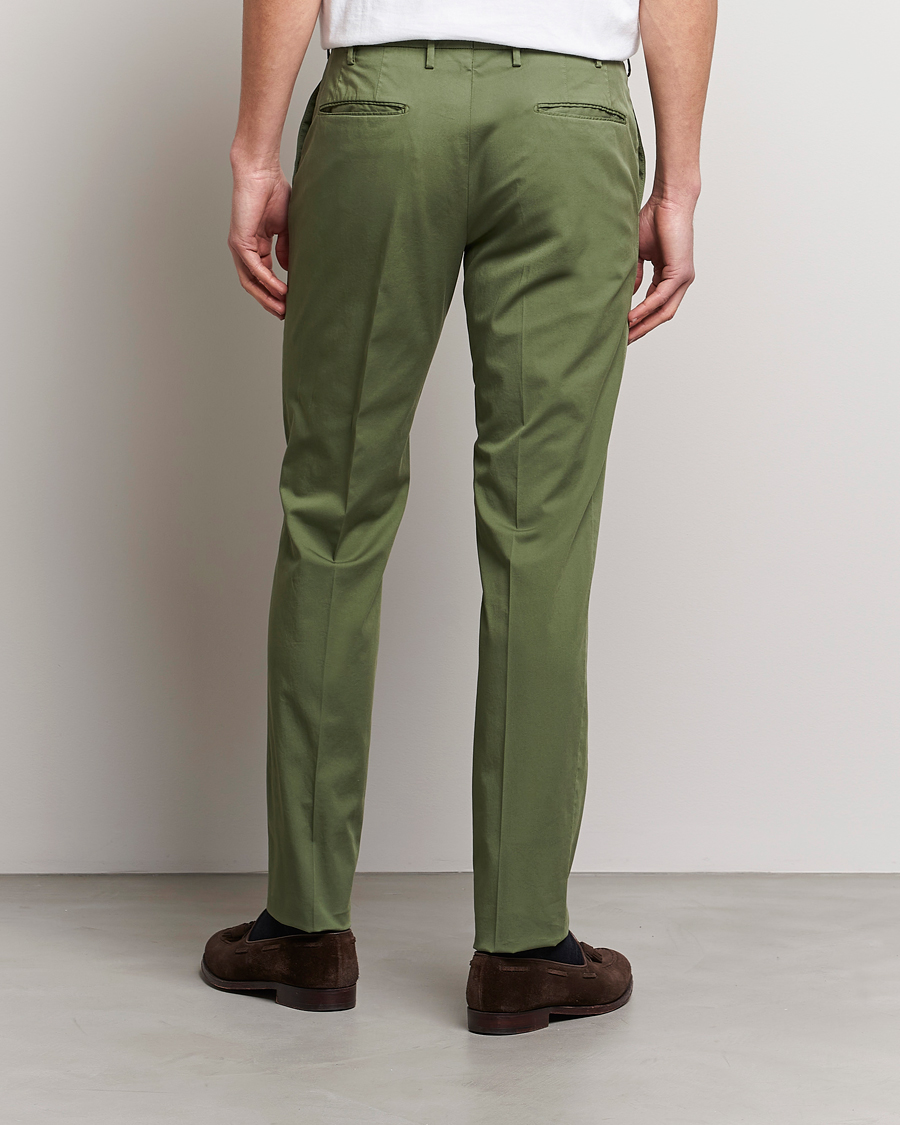 Herr | Byxor | Incotex | Slim Fit Comfort Chinos Olive
