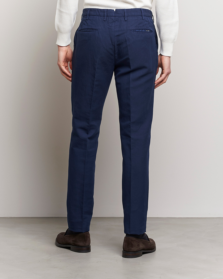 Herr | Byxor | Incotex | Slim Fit Comfort Chinos Dark Blue