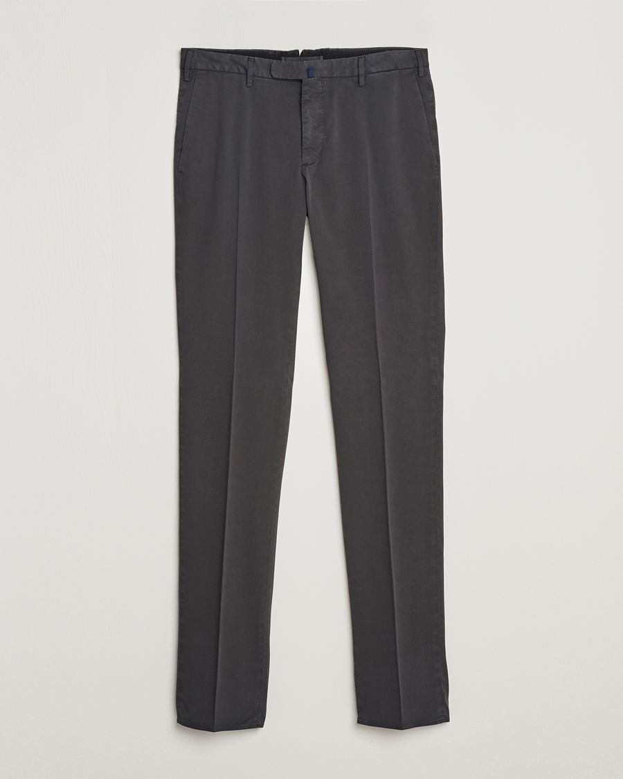 Herr | Byxor | Incotex | Slim Fit Comfort Chinos Charcoal