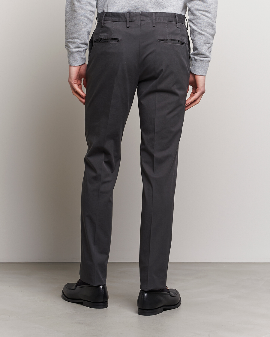 Herr | Byxor | Incotex | Slim Fit Comfort Chinos Charcoal