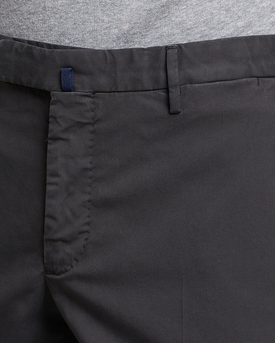 Herr | Byxor | Incotex | Slim Fit Comfort Chinos Charcoal