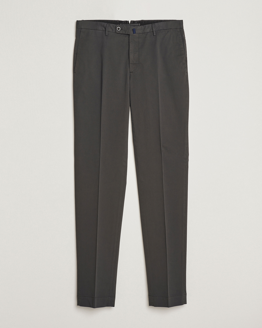 Herr | Byxor | Incotex | Regular Fit Comfort Chinos Charcoal