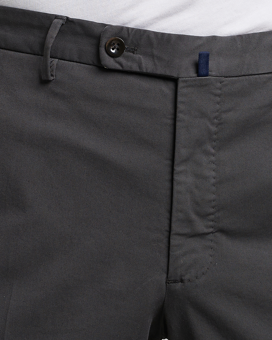 Herr | Byxor | Incotex | Regular Fit Comfort Chinos Charcoal