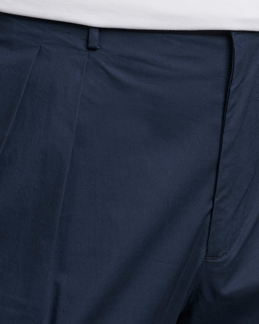 Herr | Byxor | Incotex | Carrot Fit Popelino Lightweight Cotton Trousers Navy