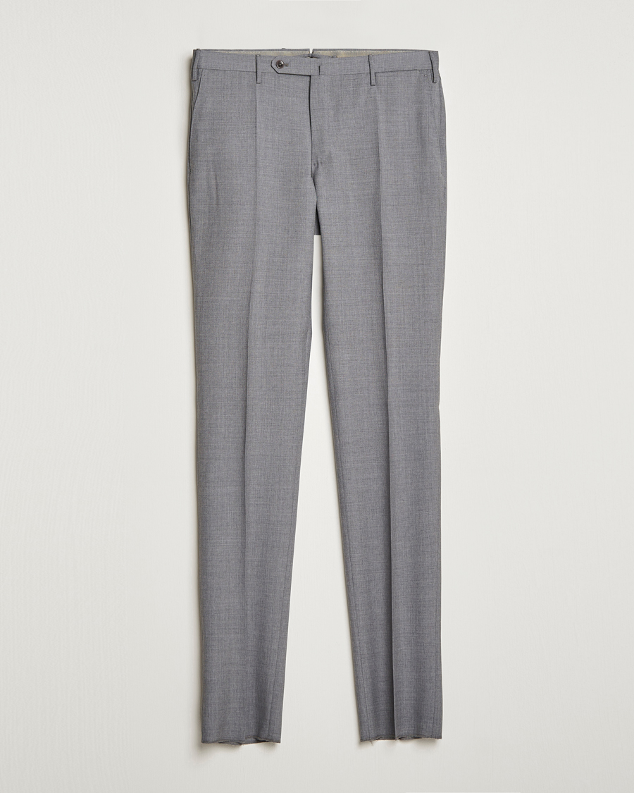 Herr | Byxor | Incotex | Slim Fit Tropical Wool Trousers Light Grey