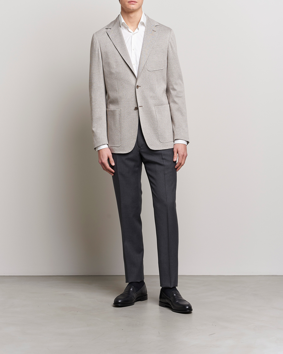 Herr | Byxor | Incotex | Slim Fit Tropical Wool Trousers Dark Grey