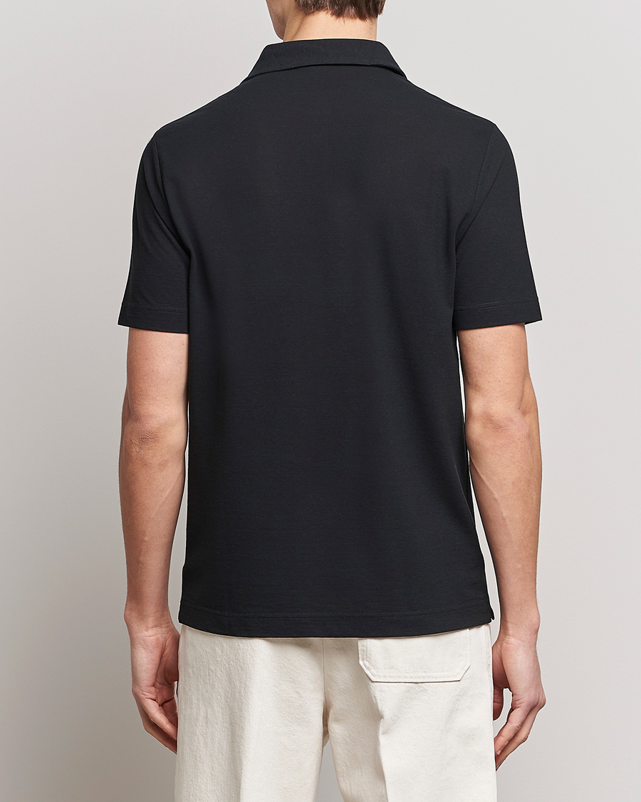 Herr | Pikéer | Zanone | Ice Cotton Polo Black