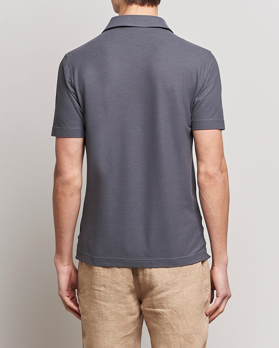 Herr | Pikéer | Zanone | Ice Cotton Polo Dark Grey