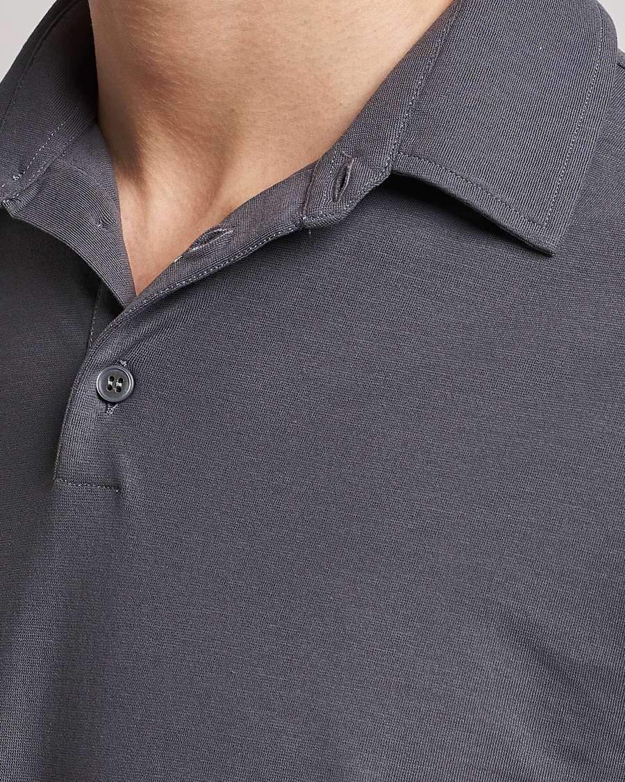 Herr | Pikéer | Zanone | Ice Cotton Polo Dark Grey