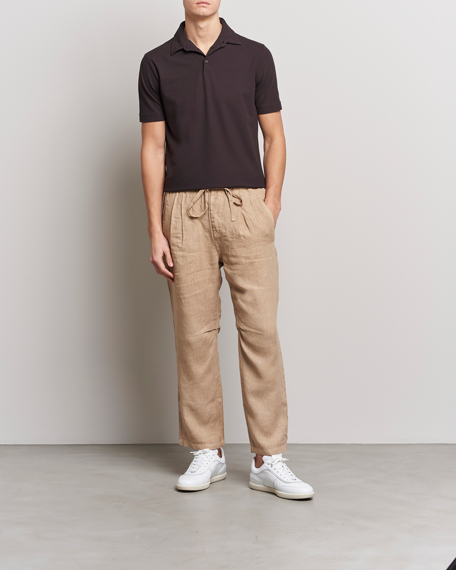 Herr | Pikéer | Zanone | Ice Cotton Polo Dark Brown