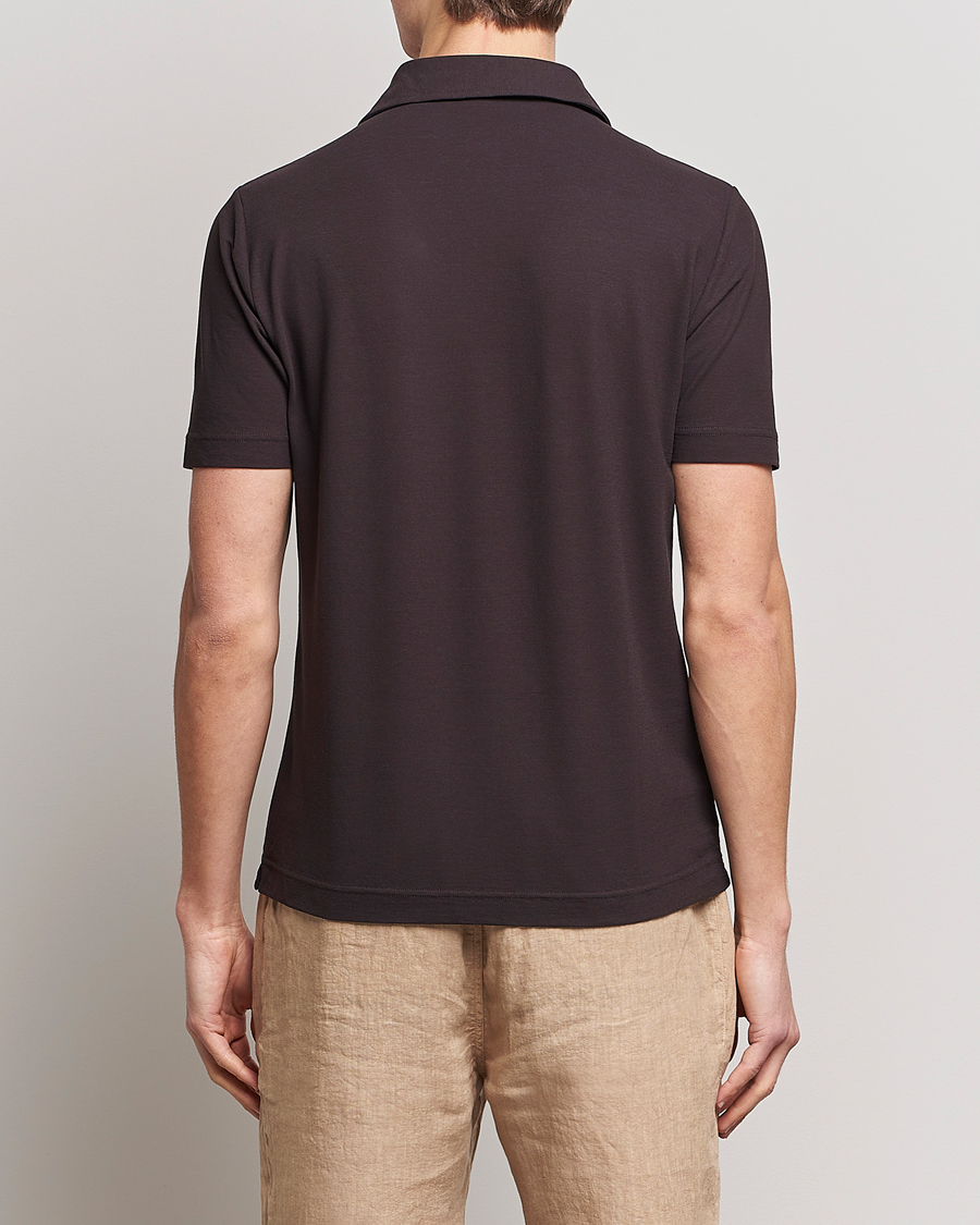 Herr | Pikéer | Zanone | Ice Cotton Polo Dark Brown