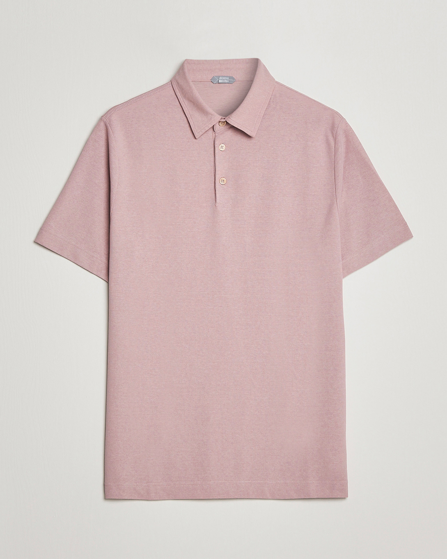 Herr | Pikéer | Zanone | Ice Cotton Polo Washed Pink