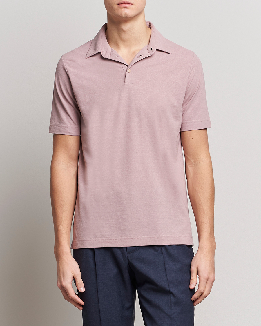 Herr | Pikéer | Zanone | Ice Cotton Polo Washed Pink