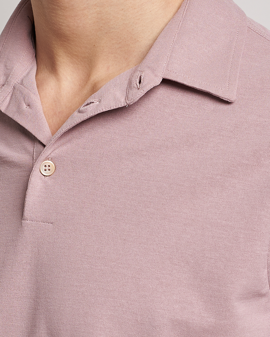 Herr | Pikéer | Zanone | Ice Cotton Polo Washed Pink