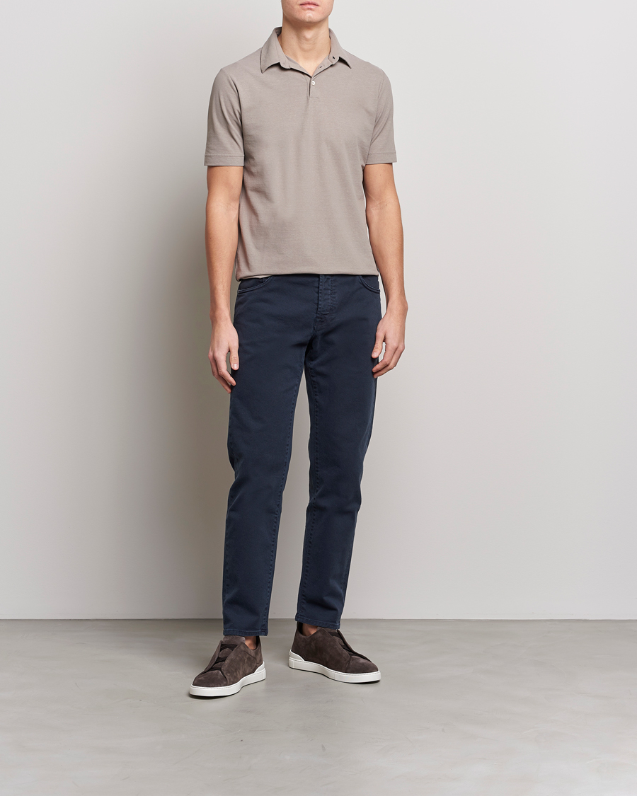 Herr | Pikéer | Zanone | Ice Cotton Polo Beige