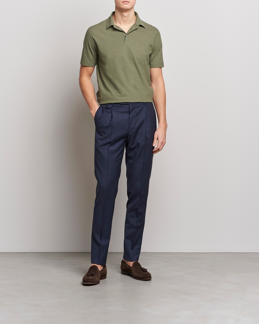 Herr | Pikéer | Zanone | Ice Cotton Polo Olive