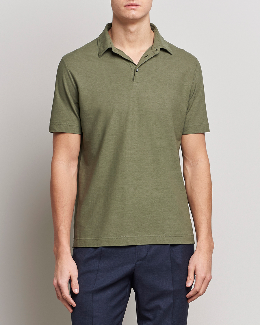 Herr | Italian Department | Zanone | Ice Cotton Polo Olive