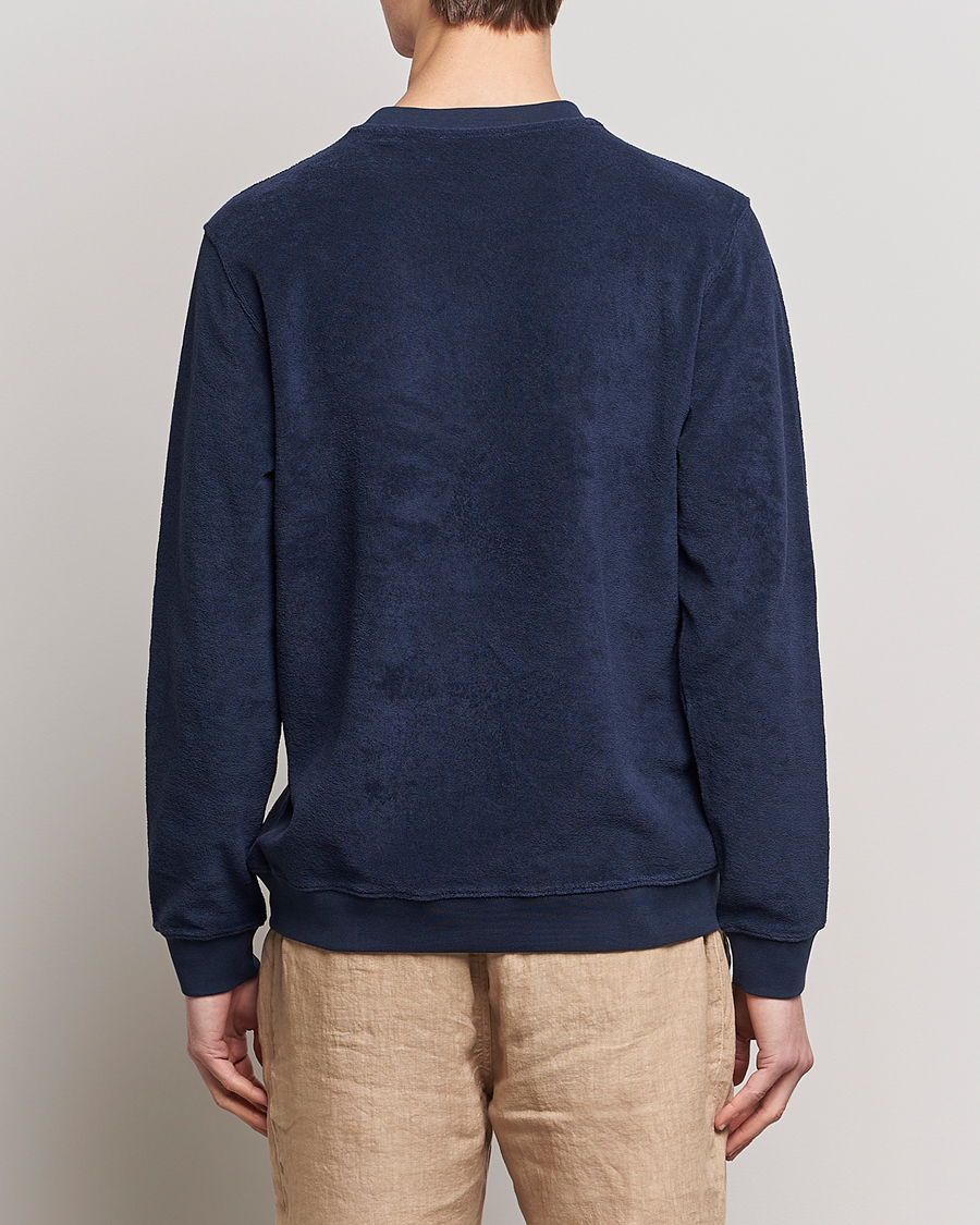 Herr | Tröjor | Zanone | Terry Cotton Crew Neck Navy