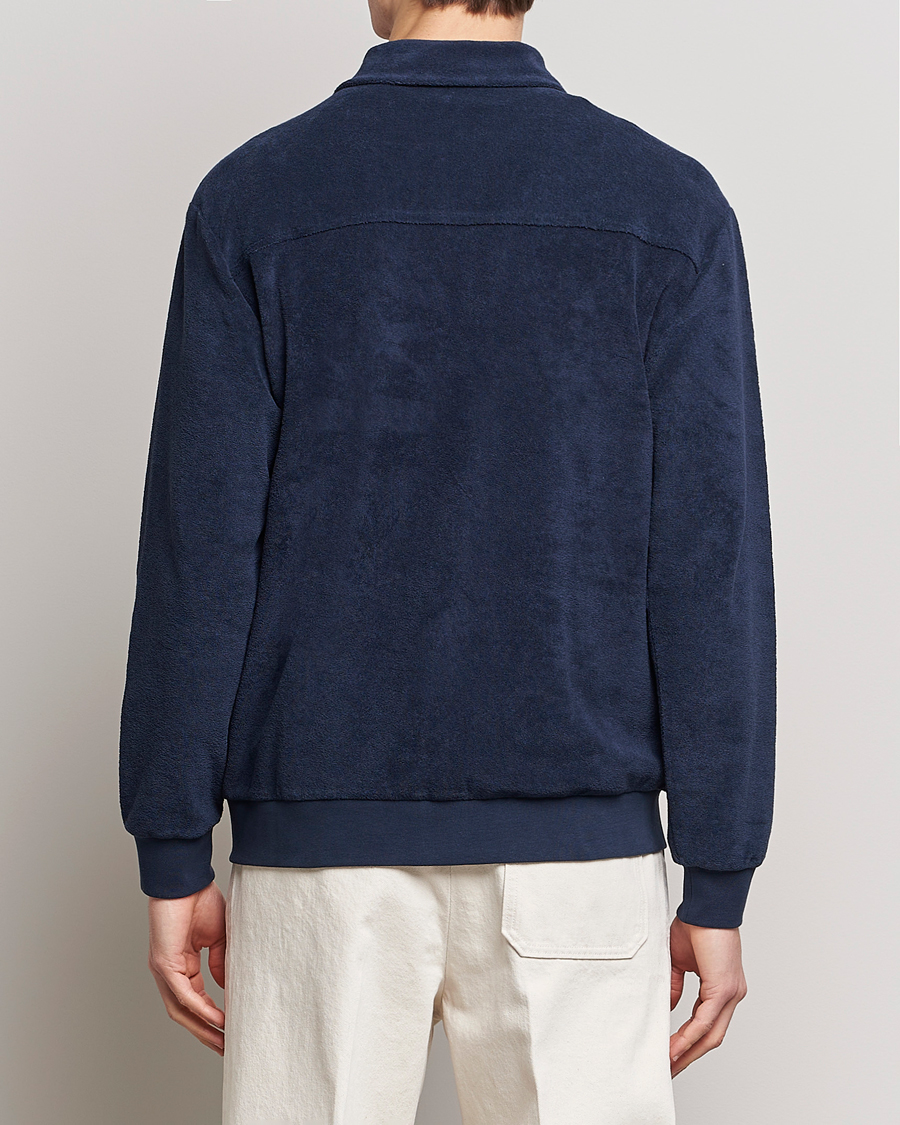 Herr | Tröjor | Zanone | Terry Cotton Jersey Jacket Navy