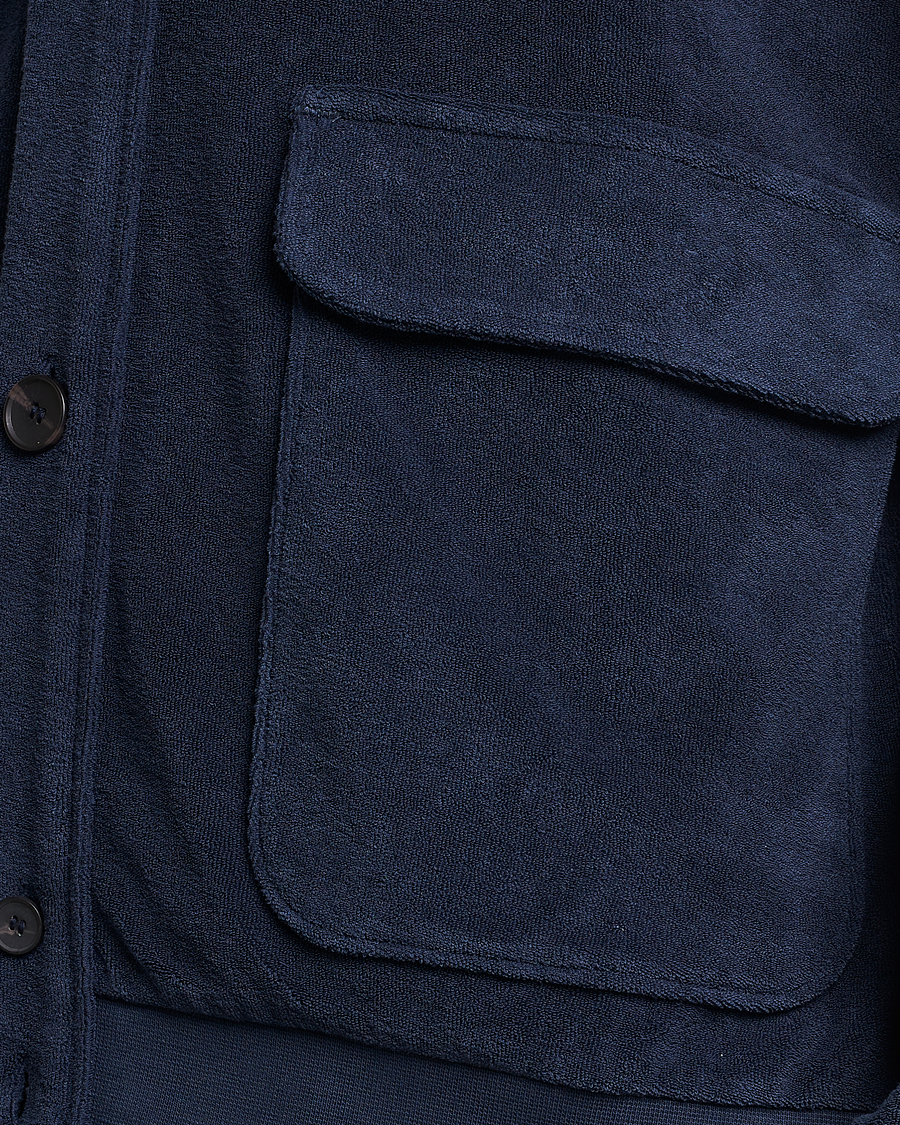 Herr | Tröjor | Zanone | Terry Cotton Jersey Jacket Navy